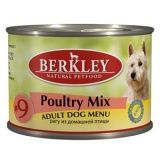 Консервы для собак Berkley №9: рагу из домашней птицы 0,2 кг.
